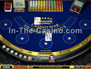 Casino War at Europa Casino