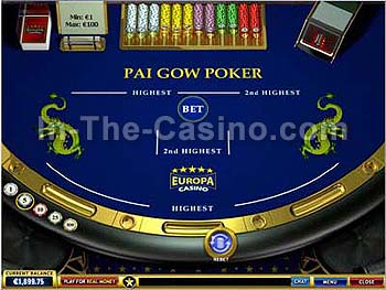 Pai Gow Poker at Europa Casino